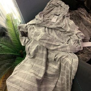 Hooded striped thin sweater dress AE NWT